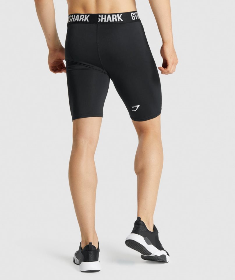 Men's Gymshark Element Baselayer Shorts Black | NZ 7JPWLV